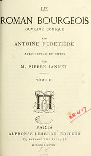 Cover of: Le roman bourgeois by Antoine Furetière