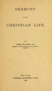 Cover of: Sermons on the Christian life