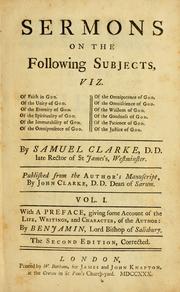 Cover of: Sermons on the following subjects ...