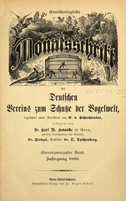 Cover of: Ornithologische Monatsschrift. by 
