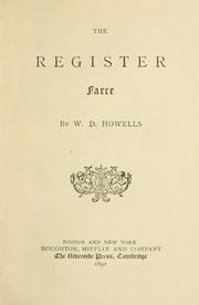 Cover of: register: a farce