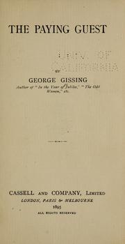 Cover of: The paying guest by George Gissing