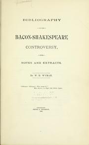 Cover of: Bibliography of the Bacon-Shakespeare controversy