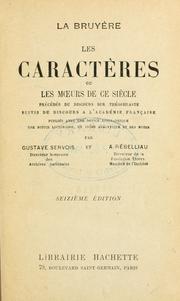 Cover of: Les caractères by Jean de La Bruyère