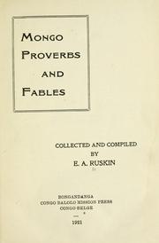 Cover of: Mongo proverbs and fables