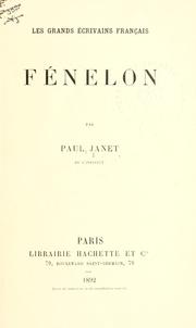Cover of: Fénelon. by Janet, Paul
