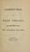 Cover of: Constitution of West Virginia as adopted in 1872