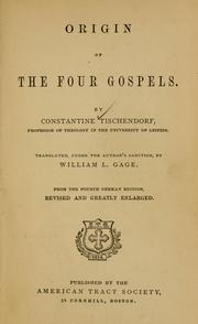 Cover of: Origin of the four Gospels. by Constantin von Tischendorf