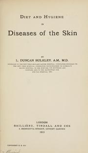Cover of: Diet and hygiene in diseases of the skin