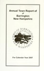 Cover of: Annual report of the Town of Barrington, New Hampshire.