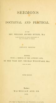 Cover of: Sermons doctrinal and practical by William Archer Butler