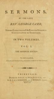 Cover of: Sermons. by George Carr
