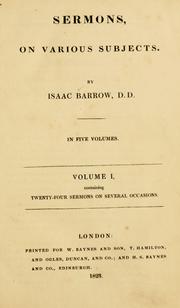 Cover of: Sermons on various subjects.