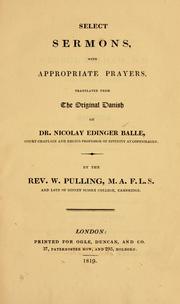 Cover of: Select sermons with appropriate prayers