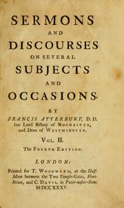 Cover of: Sermons and discourses on several subjects and occasions.