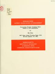 Cover of: Forecasting foreign exchange rates subject to de-volatilization