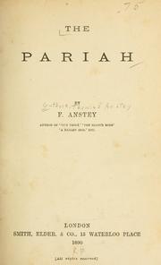 Cover of: The pariah by F. Anstey