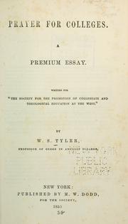 Cover of: Prayer for colleges | W. S. Tyler