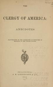 Cover of: The Clergy of America by 