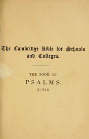Cover of: The book of Psalms by A. F. Kirkpatrick