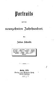 Cover of: Portraits aus dem neunzehnten Jahrhundert