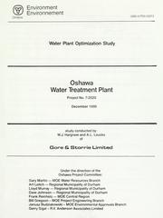 Cover of: Oshawa Water Treatment Plant by W. J. Hargrave