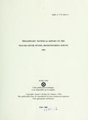 Preliminary technical report on the Niagara River Mussel Biomonitoring Survey, 1993 by Lisa A. Richman