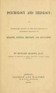 Cover of: Psychology and theology