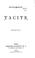 Cover of: Tacite