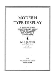 Cover of: Modern type display