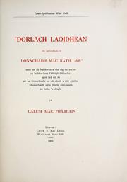 Cover of: Lamh-sgrìobhainn Mhic Rath: "Dorlach laoidhean do sgrìobhadh