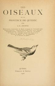 Cover of: Les oiseaux de la province de Québec. by Charles Eusèbe Dionne