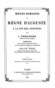 Cover of: Mœurs romaines du règne d'Auguste à la fin des Antonins