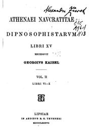 Deipnosophistae by Athenaeus of Naucratis