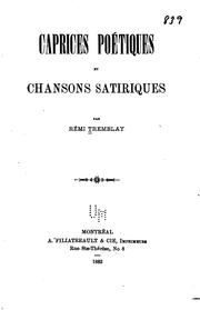 Cover of: Caprices poétiques et chansons satiriques