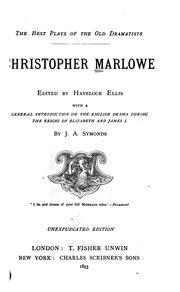 Cover of: Christopher Marlowe