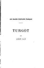 Cover of: Turgot by Léon Say