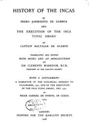 Cover of: History of the Incas