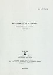 Cover of: Phytotoxicology 1995 investigation by W. I. Gizyn