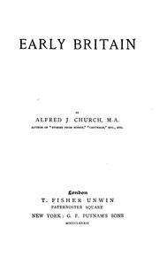 Cover of: Early Britain by Alfred John Church