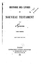 Cover of: Histoire des livres du Nouveau Testament.