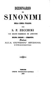 Dizionario dei sinonimi della lingua italiana by Stefano Pietro Zecchini