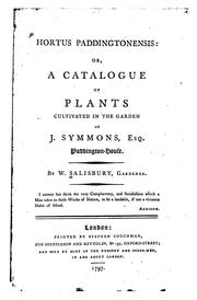 Hortus Paddingtonensis by William Salisbury