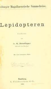 Cover of: Lepidopteren. by Otto Staudinger