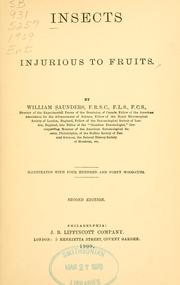 Cover of: Insects injurious to fruits. by William Saunders