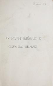 Cover of: An comh-threaiche