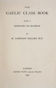 Cover of: The Gaelic class book.