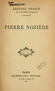 Cover of: Pierre Nozière