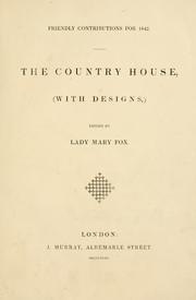 Cover of: The country house: (with designs)