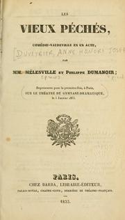 Cover of: vieux péchés: comédie-vaudeville en un acte